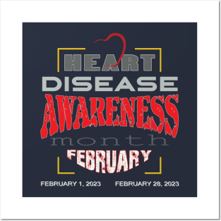 Heart disease awareness month Posters and Art